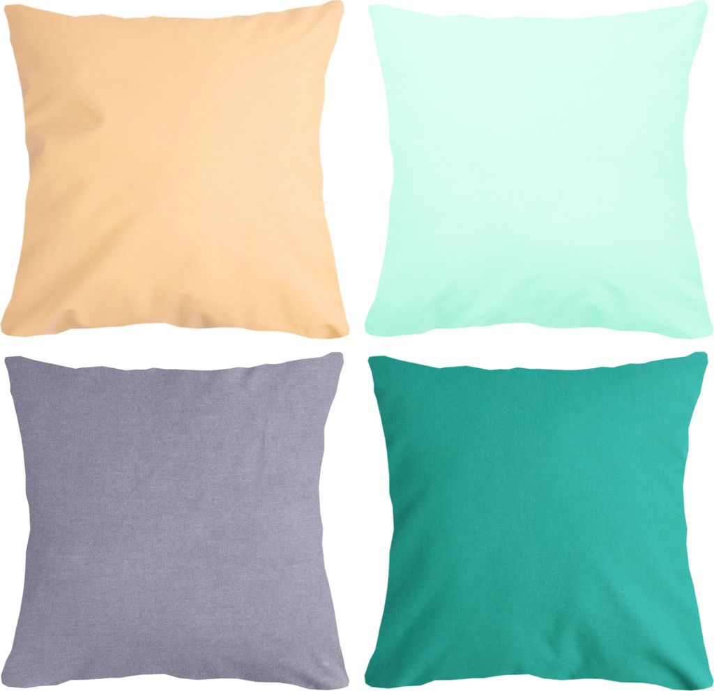 Amilian 4er Set Dekokissen mit Füllung 50x50 cm 20x20 inch, Zierkissen, Sofakissen mit Kissenbezug für Schlafzimmer Wohnzimmer Kinderzimmer