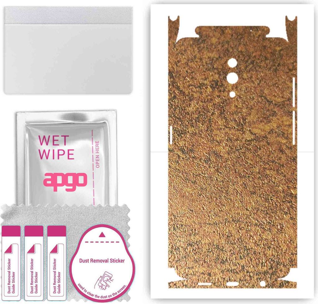 apgo Rückseite + Seiten Schutzfolie, Skin, kompatibel mit Oppo Reno, Hinten Displayschutzfolie aus Vinylfolie, kratzfest, einfache Montage - Rosti...