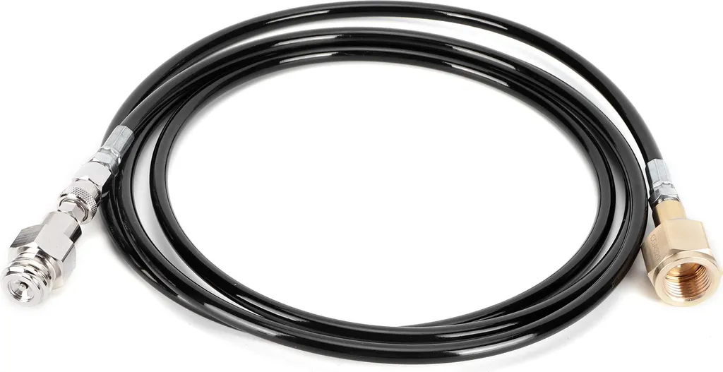 Adaptateur CO2 CGA320 avec Tuyau Flexible 100 Pouces Haute Pression Noir