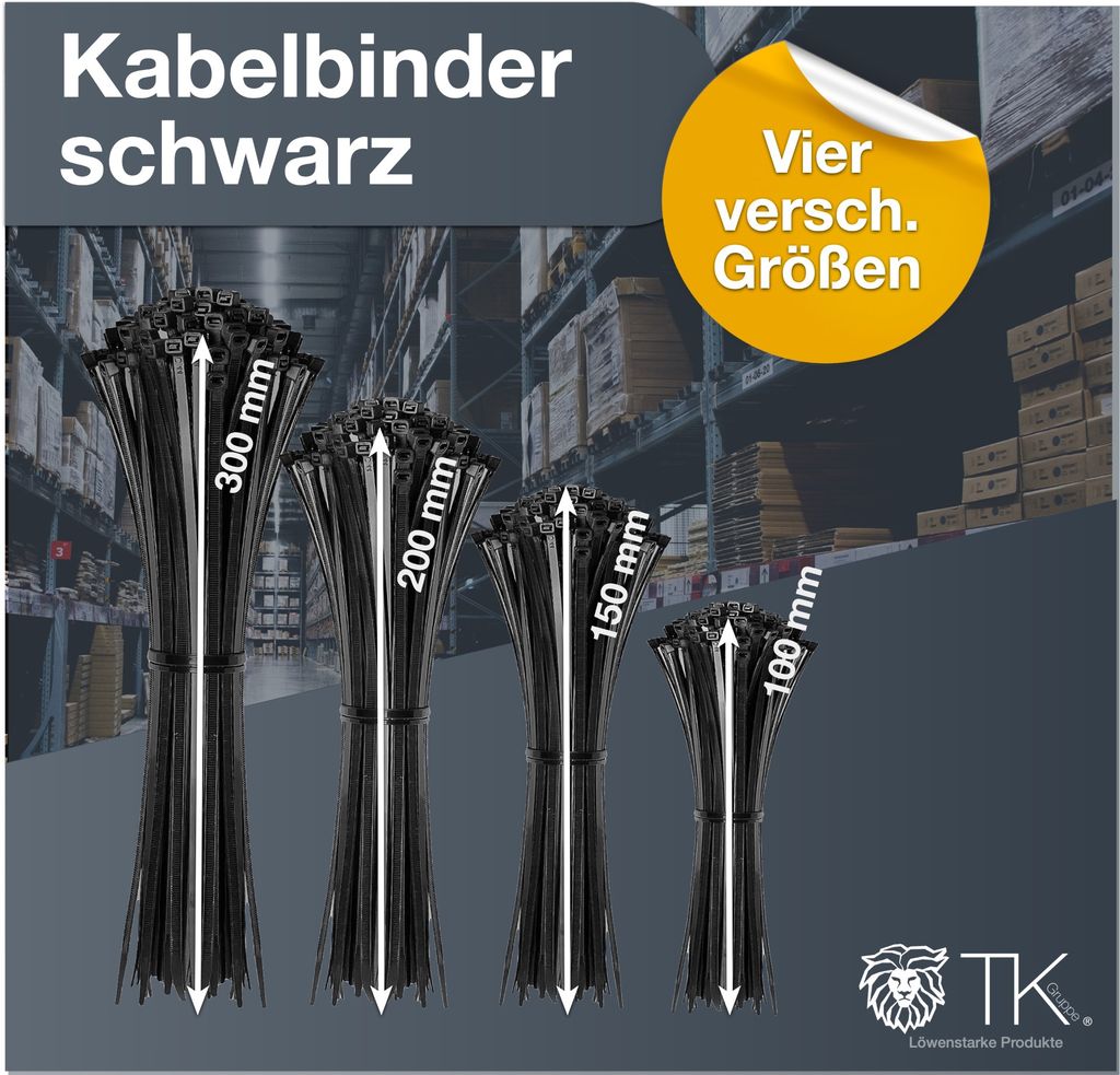 DELOCK - Kabelbinder Schwarz/Weiss 180 mm x 3.6 …