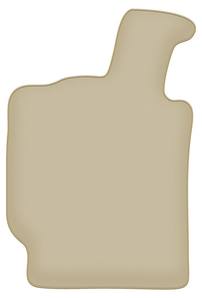Fahrerfußmatte Velours PREMIUM beige passend für Lancia Thesis (2001-2009, Limousine) – mit Befestigungen – passgenau