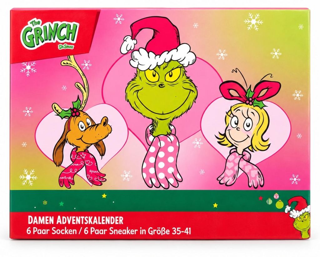 The GRINCH - DAMEN Adventskalender 12 Paar Socken 35-41 ( 6 Produktbild 