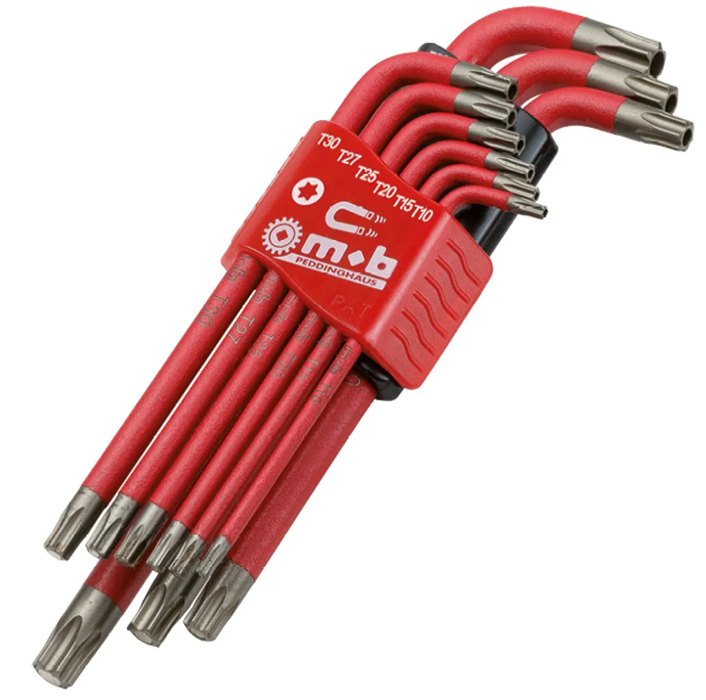 Jeu de 9 clés mâles Torx Peddinghaus 9064020101 avec support magnétique