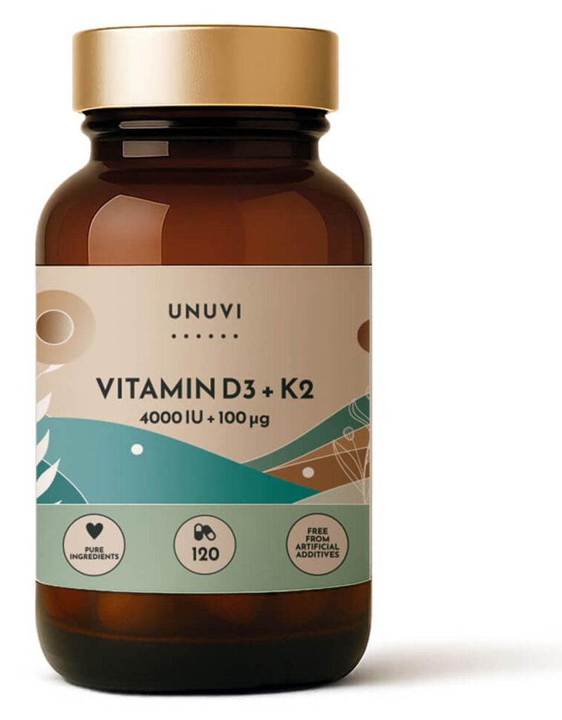 Witamina D3 K2 4000 IU 100 μg 120 kapsułek – Suplement Zdjęcie produktu 