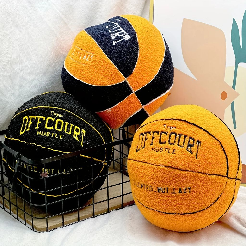 Basketbalový polštář Kawaii / kulatý míč z měkkého plyše Obrázek produktu 2