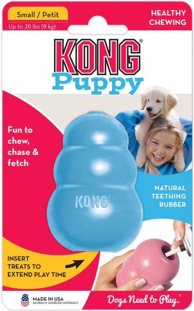 KONG Welpenspielzeug Puppy S - natürliches Kauspielzeug für kleine Hunde