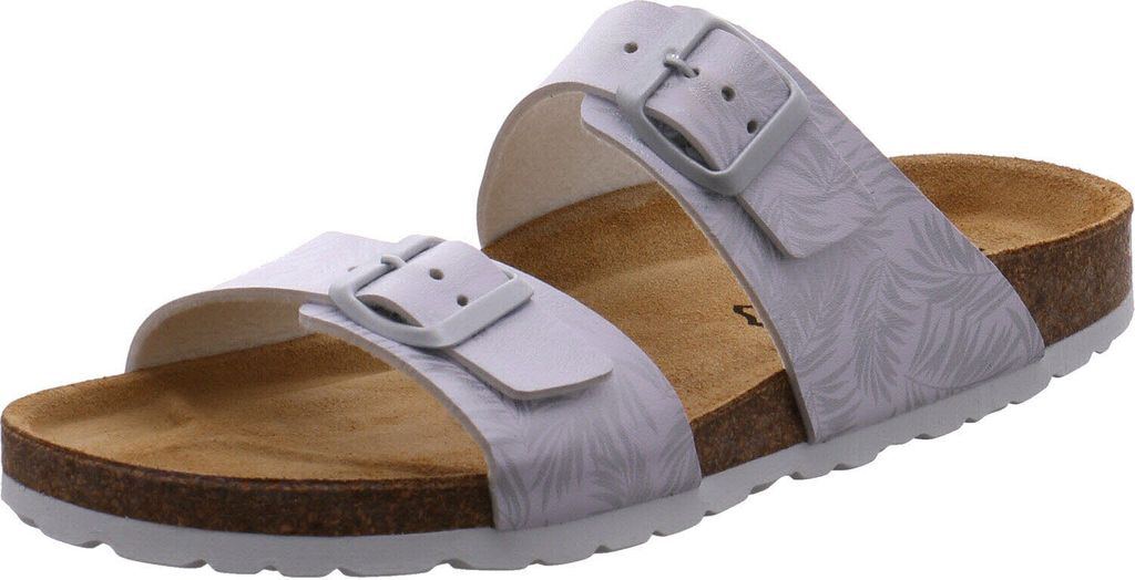 BIO Life Damen Pantolette weiß silber