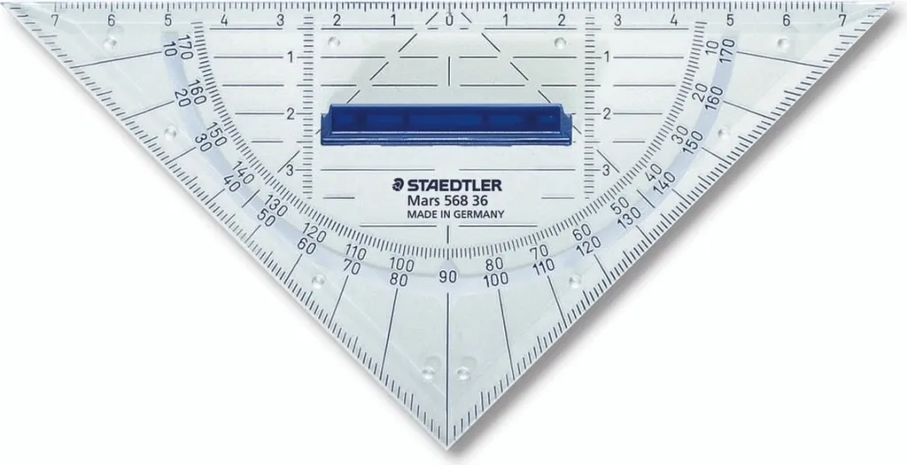 Équerre Géométrique de 16cm Géotriangle Mars 568 36 avec Grip - 10 Unités