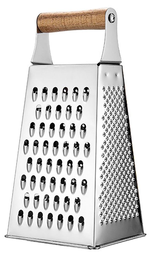 Gemüseschneider, multifunktional, 4-seitig, mit vertikalem Holzgriff, scharfen, kraftsparenden Edelstahlklingen, Küchenhelfer, manueller Käsesch...