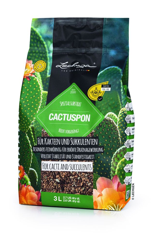 LECHUZA podłoże do roślin CACTUSPON 3 litry | dla kaktusów Zdjęcie produktu 