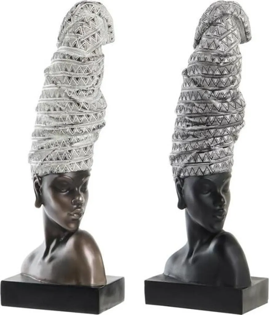 Couple de Figurines Africaines en résine DKD Home Decor 42 cm Design