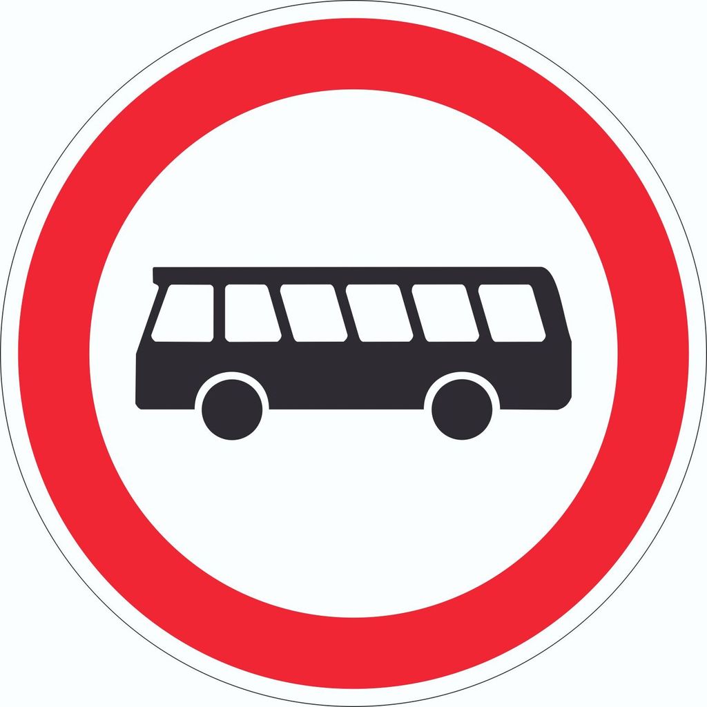 Durchfahrt verboten Bus Aufkleber Kreis Ø100mm