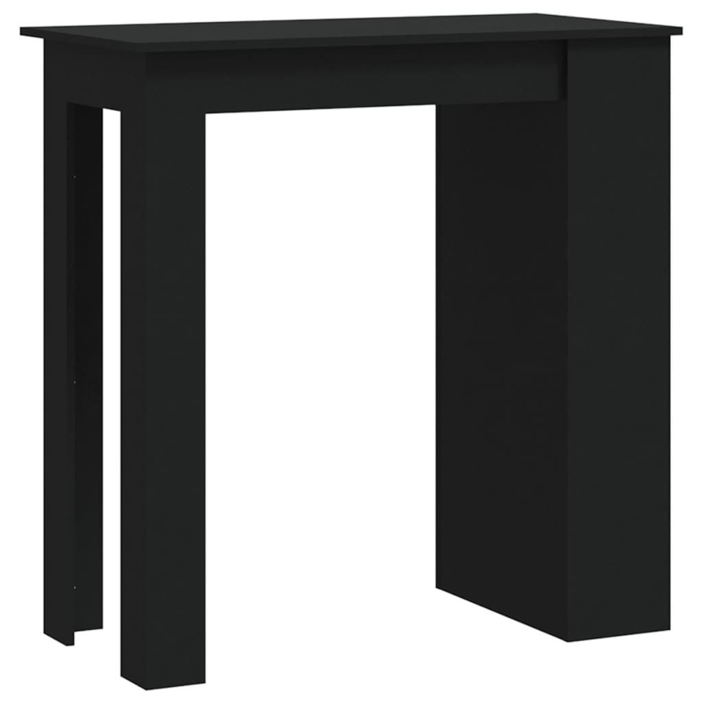 vidaXL Barový stôl s policou čierny 102x50x103,5 cm Obrázok produktu 7
