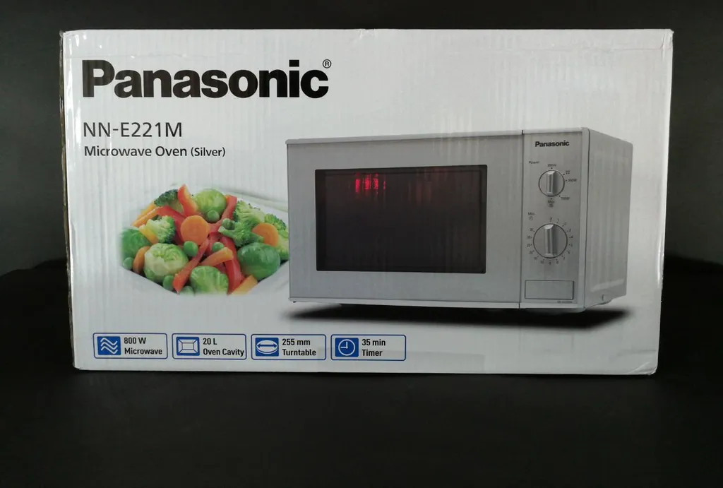 Four à micro-ondes Panasonic NN-E221MMEPG 20L Argent avec 5 niveaux