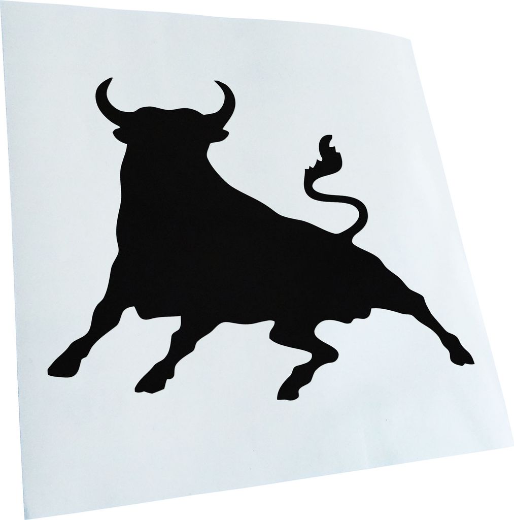 Kiwistar - Autoaufkleber - Stier Toro Bull Heckscheibe - Aufkleber für Auto Kfz Fahrrad, LKW, Truck Mofa
