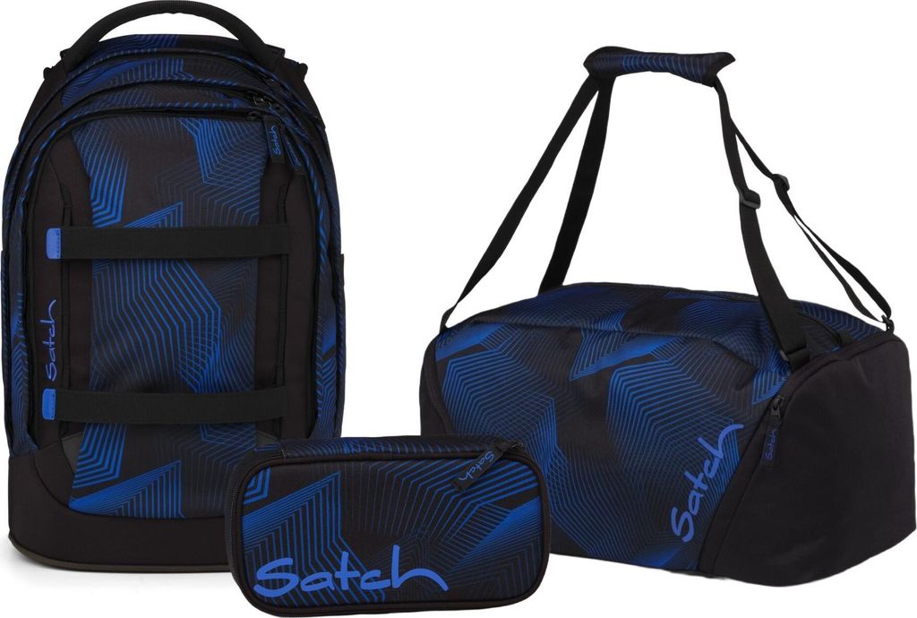 Satch, Schulrucksack-Set PACK Seismic Blue 3-teilig, ab 5. Produktbild 