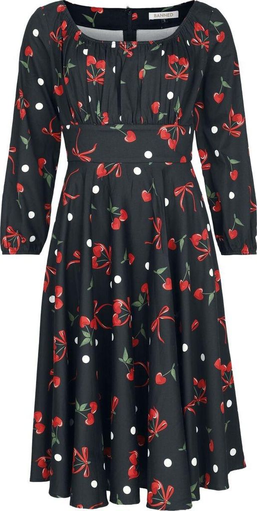 Banned Alternative Mittellanges Kleid Damen schwarz S