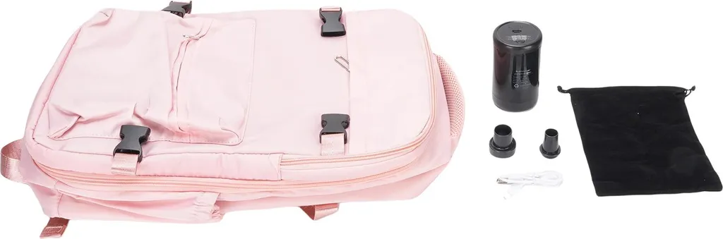 Sac à dos à compression sous vide 27L imperméable avec pompe voyage rose