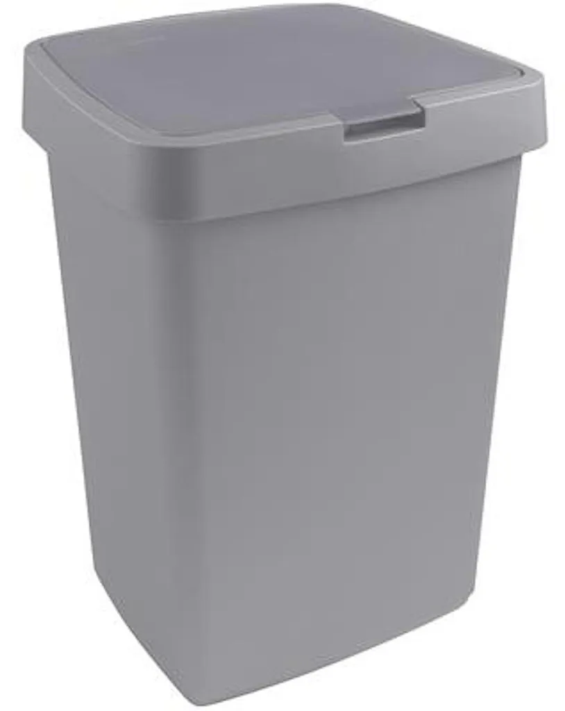 Poubelle Delta 25L grise anti-odeur : la solution plastique propre