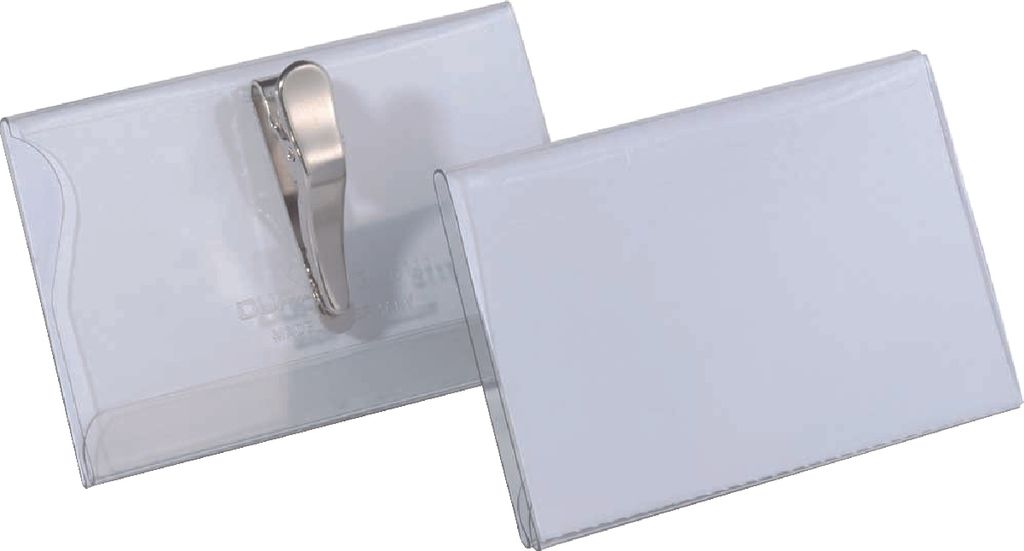 Namensschild 54x90mm mit Krokoklemme VE=6x25 Stück