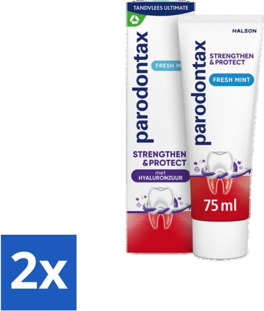 Parodontax - Zahnpasta - Stärken & Schützen - Frische Minze - 75 ml - Vorteilspack - 2 Stücke