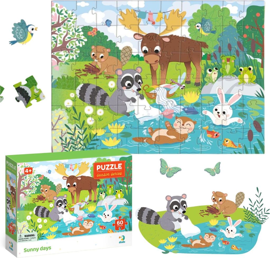 Puzzle Letnie Dni 60 Elementów Urocza Kolorowa Układanka Zdjęcie produktu 