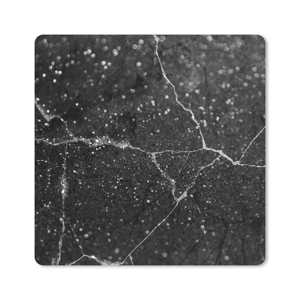 MuchoWow Mauspad Mousepad Marmor - Schwarz - Weiß 30x30 cm - Mousepads - Maus Mat - Pad - Mausunterlage - Gaming