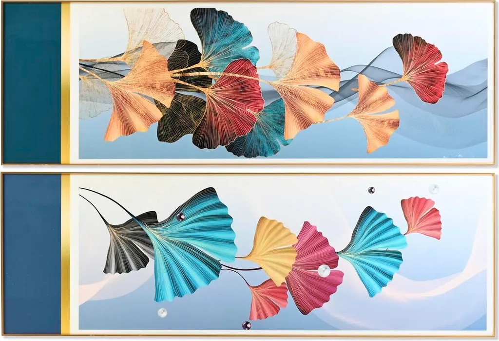 Habillez vos Murs Vides avec le Duo Feuille de Plante Moderne 180 x 60 cm