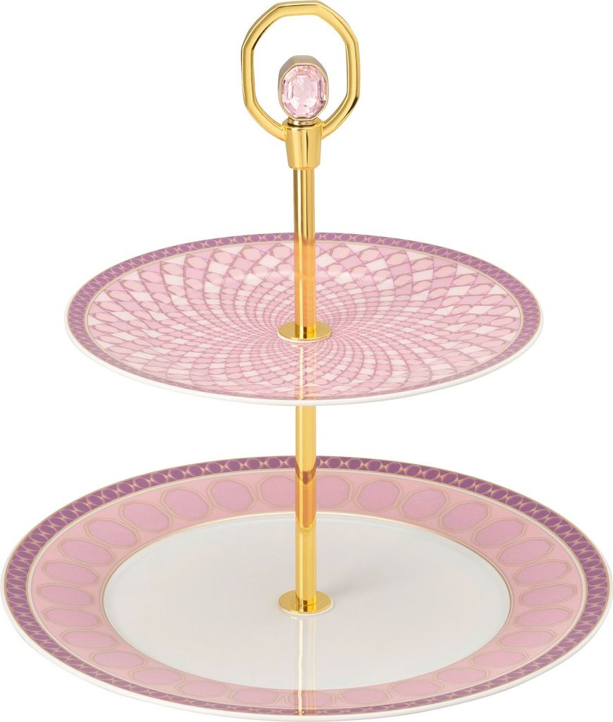 Swarovski x Rosenthal Etagere 2-tlg. Rose Produktbild 
