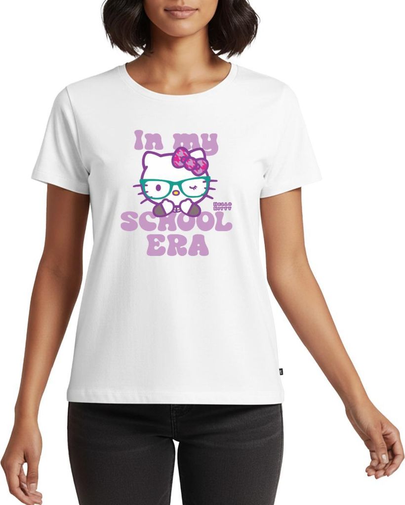 Spreadshirt Hello Kitty Schulkind In My School Era Frauen Premium T-Shirt, M, Weiß