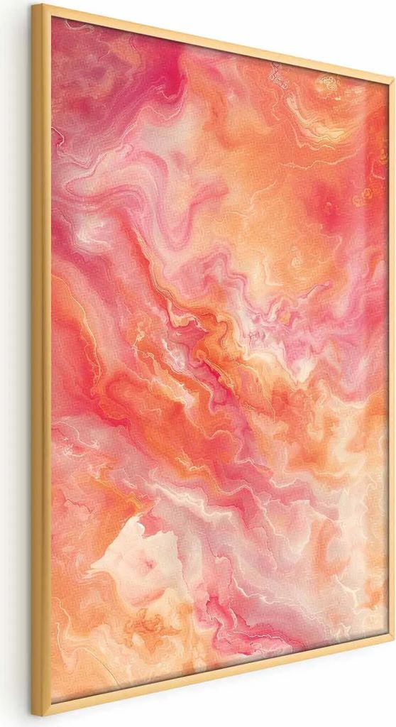 Posterpapier Poster - Fiery Colors - dynamic shapes in fire and pink tones 40x60 cm Muster a-H-10042-ao-a