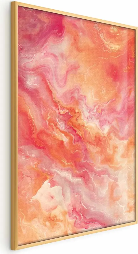 Offerta Poster Flaming Colours 60x90 Cornice Oro | Alta Resa Cromatica