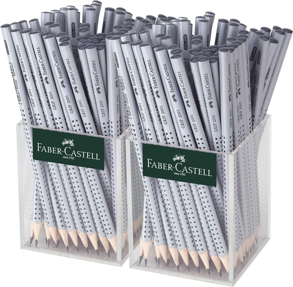 Faber Castell Bleistift Grip 2001 HB Köcher 2x72