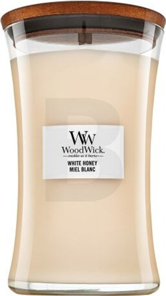 White Honey - Woodwick - große Duftkerze mit Holzdocht Produktbild 
