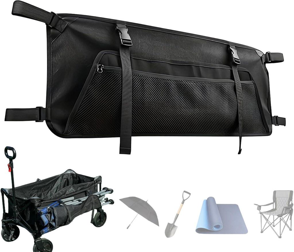 Trolley-Organizer fürs Camping – robuste Oxford-Seitentasche mit mehreren Fächern, ideal für Picknicks und Reisen