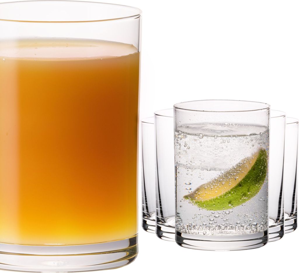 PLATINUX Gerade Trinkgläser 100ml (max. 150ml) Set 6-Teilig Saftgläser aus Glas Wassergläser klein Spülmaschinenfest