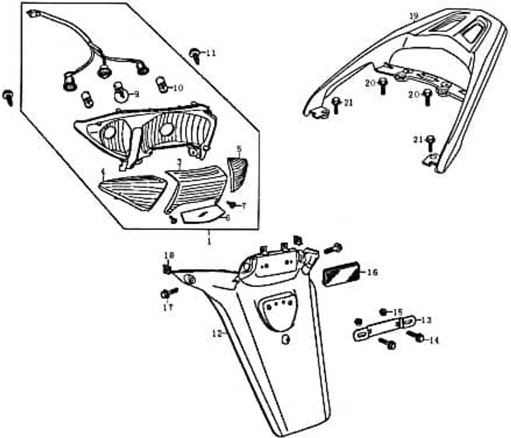 Rex RS125 QM125T-10H Gepäckträger silber 81924 Heckträger Kreidler Florett RMC-F 50 125 Motorroller Scooter Chinaroller Original Ersatzteil