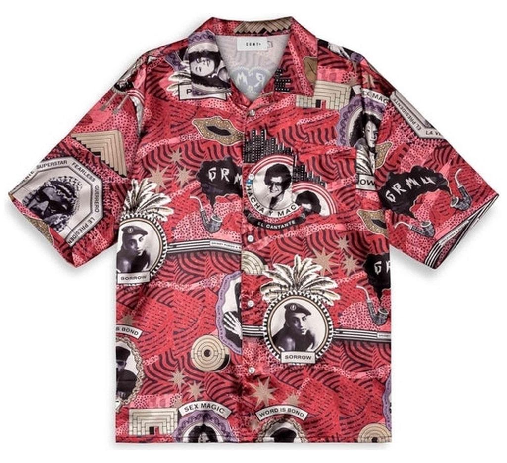 Grimey Supastar Satin Kurzarmhemd Rot L Mann Rot L