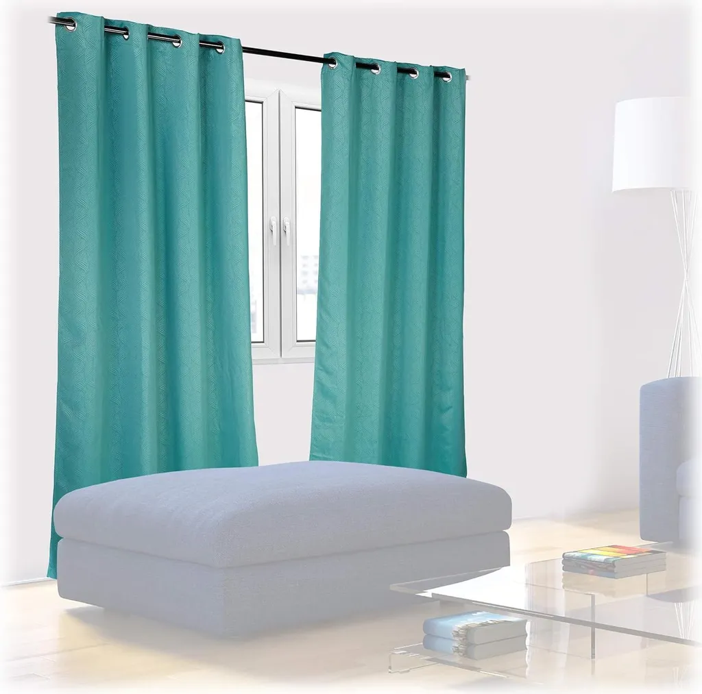 Relaxdays Rideaux Set de 2 avec Motifs Modernes pour Salon et Chambre
