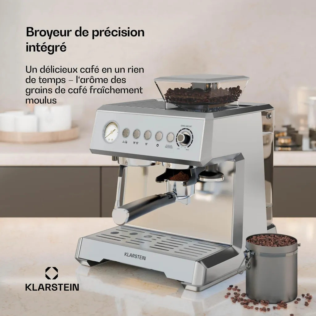Dites adieu aux capsules avec cette Machine à Café Grain 20 Bars Pro