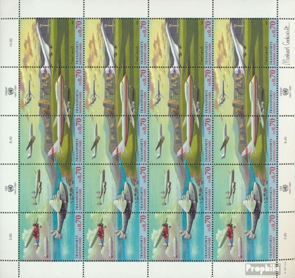 Briefmarken UNO - Genf 1997 Mi 314-318Klb Kleinbogen (kompl.Ausg.) gestempelt Verkehrswesen