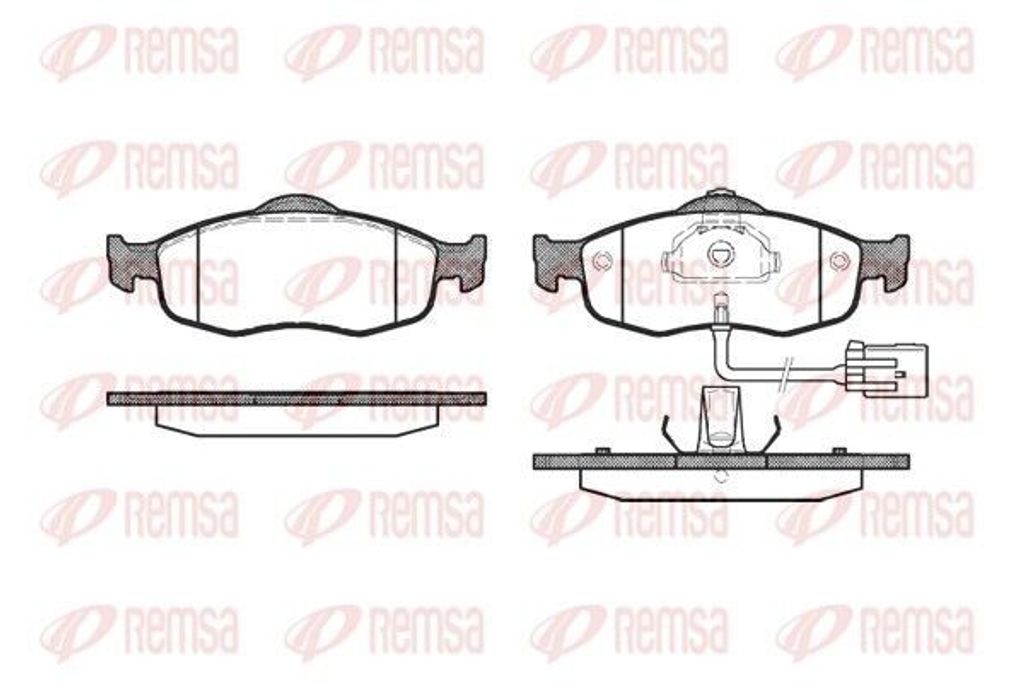 REMSA Bremsbeläge Satz Vorne Bremsklötze für FORD MONDEO II Kombi (BNP) 0432.02