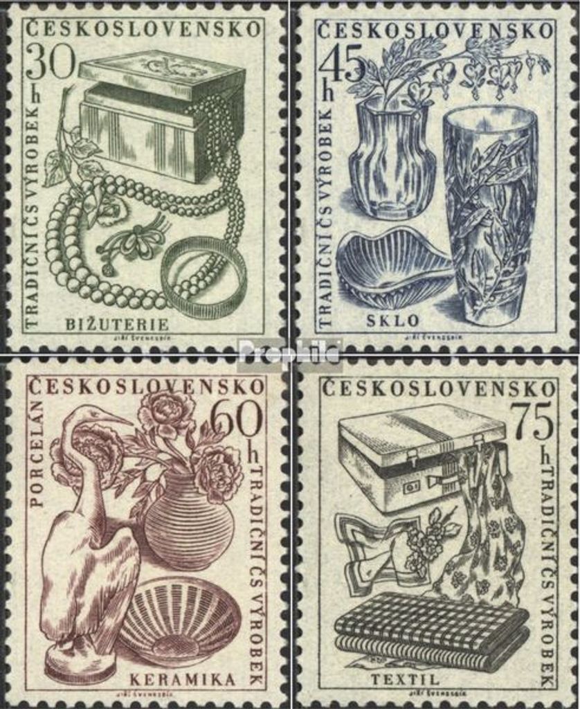 Briefmarken Tschechoslowakei 1956 Mi 954-957 (kompl.Ausg.) postfrisch Export