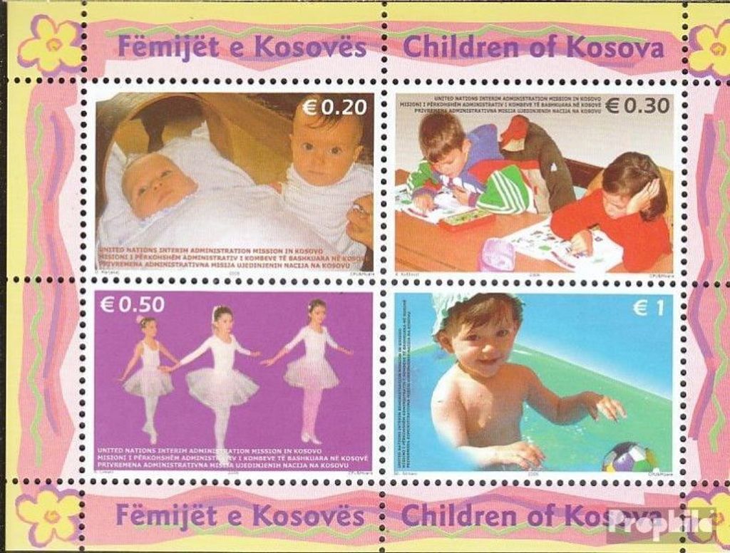 Briefmarken Kosovo 2006 Mi Block2x (kompl.Ausg.) normales Papier postfrisch Kinder