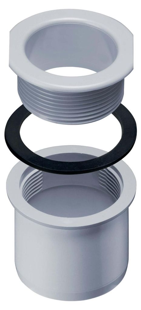 INEFA Ablaufstutzen zum Schrauben, NW68/DN50, Grau PVC, für Produktbild 