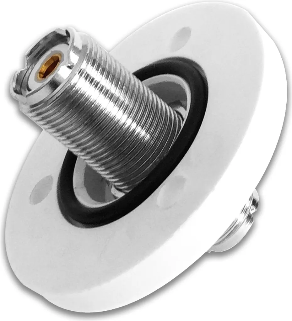 Connecteur Scout Dek SO 239 type UHF Blanc PA-90 pour Antenne Marine