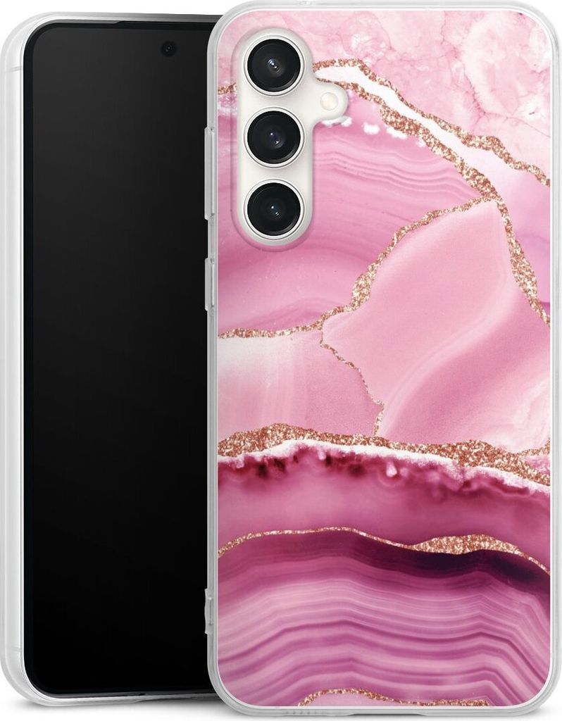 DeinDesign Handyhülle für Samsung Galaxy S23 FE Silikon Hülle Case Smartphone Schutzhülle Glitzer Look Marmor Meerjungfrau
