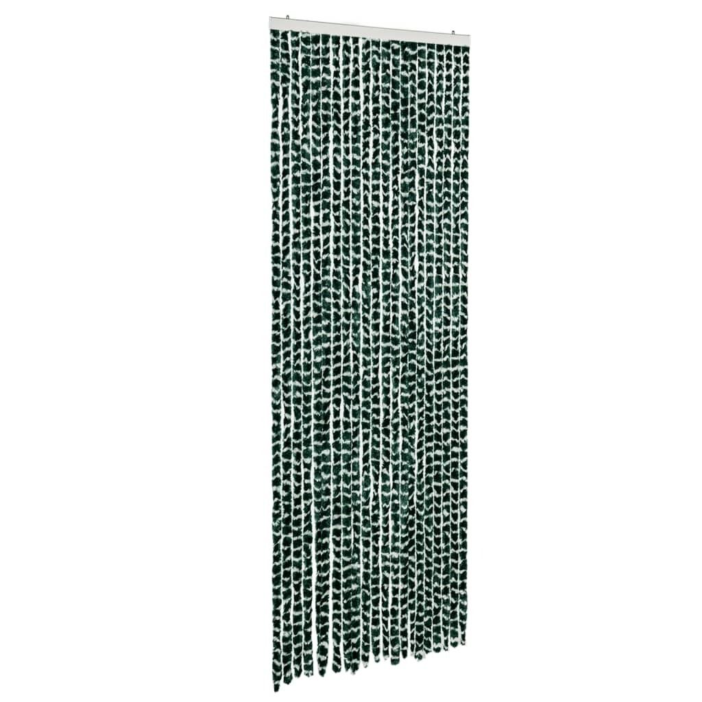 vidaXL Fliegenvorhang Grün und Weiß 90x200 cm Chenille Produktbild 