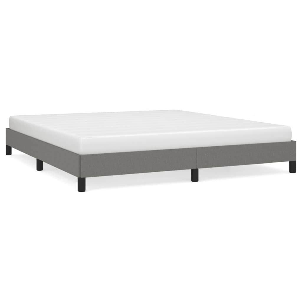 vidaXL Bettgestell ohne Matratze Dunkelgrau 160x200 cm Stoff
