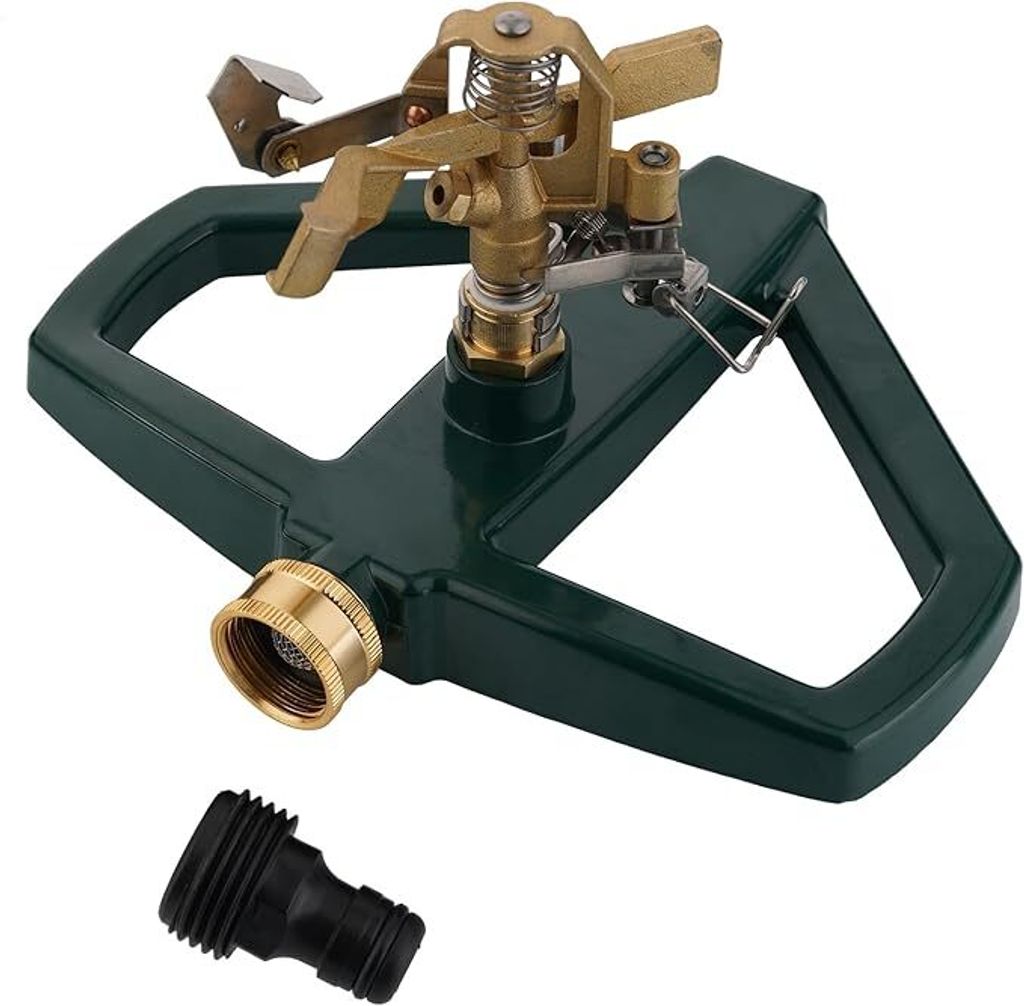 Automatischer Bewässerungssprinkler, 20–360 Grad große Flächenabdeckung, robuster Messing-Sprinklerkopf für den Hofrasengarten
